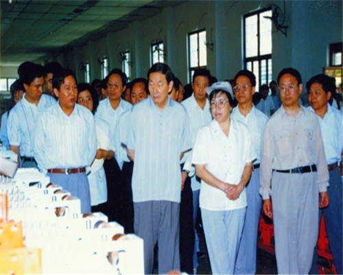 1996年6月，朱镕基總理視察天水長(zhǎng)城開關(guān)廠.png
